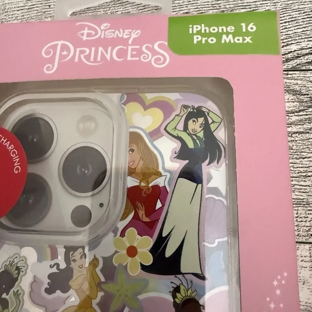 Disney Princess iPhone 16 Pro Max Case Holographic Aroura Mulan Bell Moana Tiana